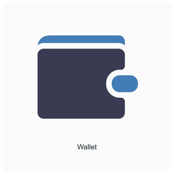 Wallet and finance icon concept vector