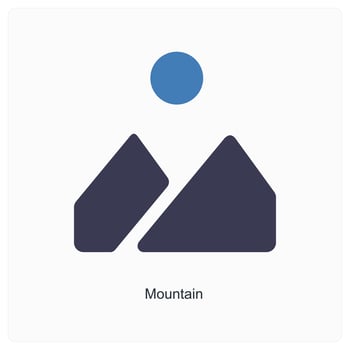 Mountain and graphic icon concept vector