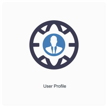 user profile and user icon concept vector