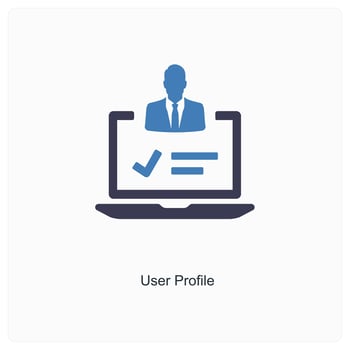user profile and user icon concept vector