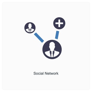 social network and share icon concept vector