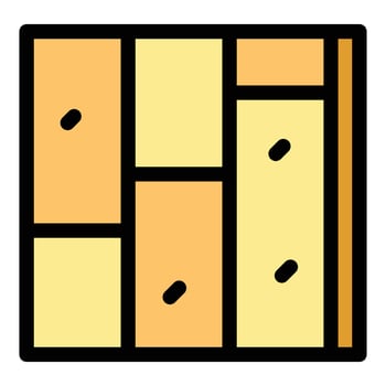 Wall stone icon vector flat