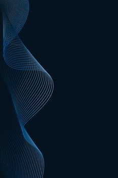 Linear abstract gradient waves. Vector design banner poster