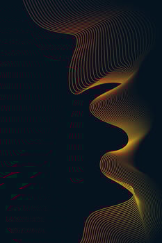 Linear abstract gradient waves. Vector design banner poster