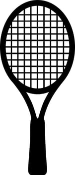 Vector tennis racket silhouette icon vector illustration