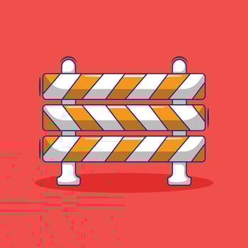 One of construction tools equipment. Traffic sign board vector illustration