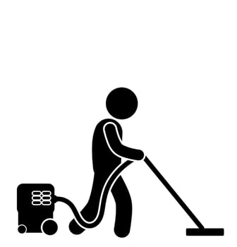 illustration and icon stick figure,stickman,pictogram. House washing, Gutter cleaning, roof washing, concrete cleaning, deck washing vector