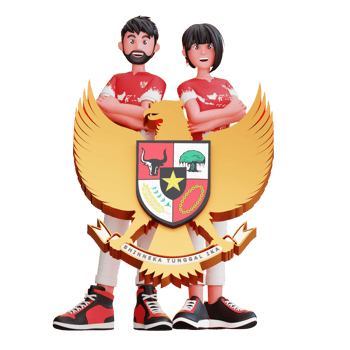 Indonesian Independence Day 3D Illustration png