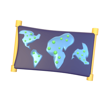 3D icon video games rendered isolated on the transparent background. world map object for your design. png