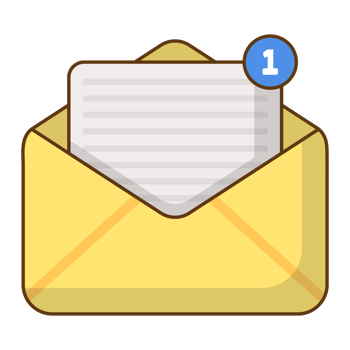 Mail Notification Icon Set Fill Style png