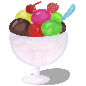 rainbow ice cream so yummy png
