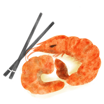 Shrimp seafood and shopstick png
