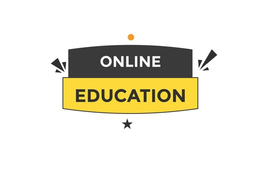 news online education, level, sign, speech, bubble  banner, vector