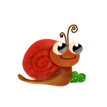 Orange snail smile so cute png
