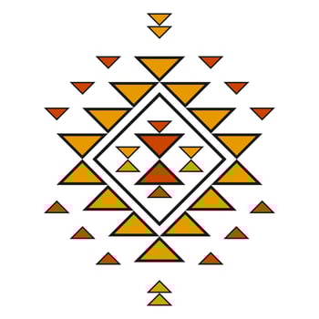 Geometric ethnic pattern art. American, Mexican style. Background Aztec tribal ornament. Design for fabric, clothing, textile, logo, symbol. vector