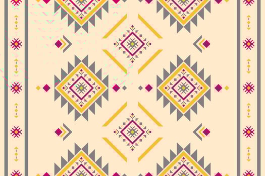 Carpet tribal pattern art. Geometric ethnic seamless pattern traditional. American, Mexican style. vector