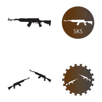 Firearms icon vector