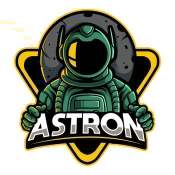astronaut mascot logo design vector with modern illustration concept