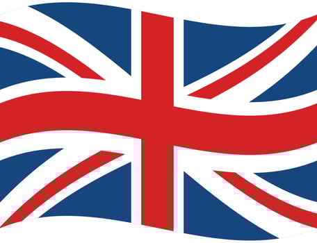 UK flag wave. United Kingdom flag. Flag of UK vector