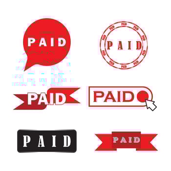 Paid icon vector