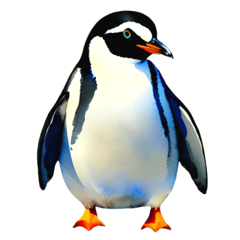 Watercolor Cute Penguin png