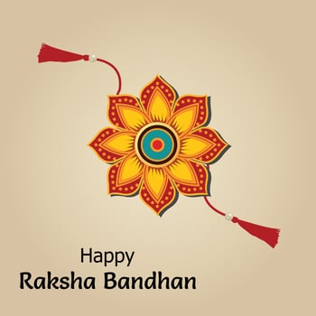 Happy Raksha Bandhan Indian Hindu Festival Celebration Vector Design