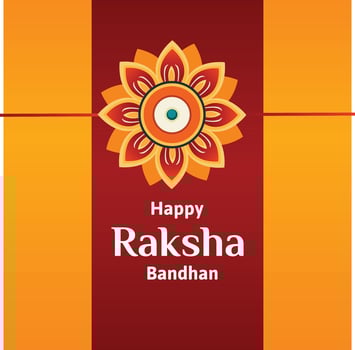 Happy Raksha Bandhan Indian Hindu Festival Celebration Vector Design