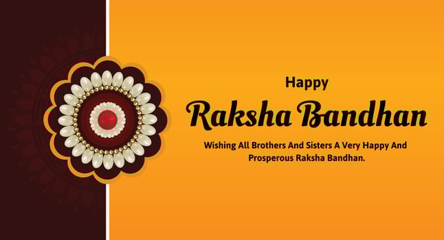 Happy Raksha Bandhan Indian Hindu Festival Celebration Vector Design