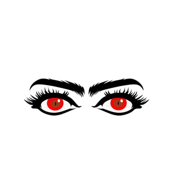 Red eye vector logo illustration