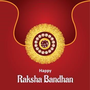 Happy Raksha Bandhan Indian Hindu Festival Celebration Vector Design