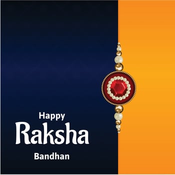 Happy Raksha Bandhan Indian Hindu Festival Celebration Vector Design