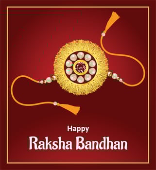 Happy Raksha Bandhan Indian Hindu Festival Celebration Vector Design