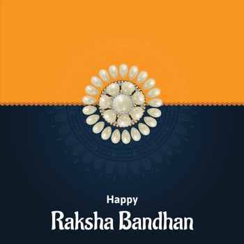 Happy Raksha Bandhan Indian Hindu Festival Celebration Vector Design
