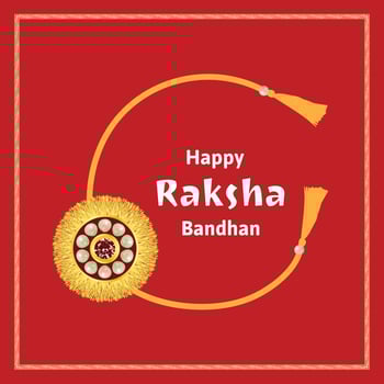 Happy Raksha Bandhan Indian Hindu Festival Celebration Vector Design