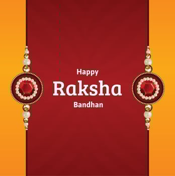 Happy Raksha Bandhan Indian Hindu Festival Celebration Vector Design