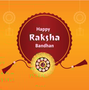 Happy Raksha Bandhan Indian Hindu Festival Celebration Vector Design