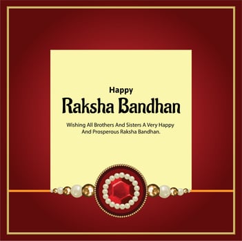 Happy Raksha Bandhan Indian Hindu Festival Celebration Vector Design
