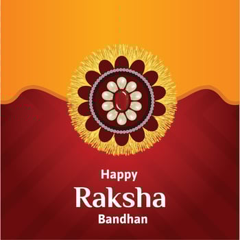 Happy Raksha Bandhan Indian Hindu Festival Celebration Vector Design