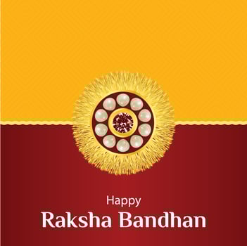 Happy Raksha Bandhan Indian Hindu Festival Celebration Vector Design