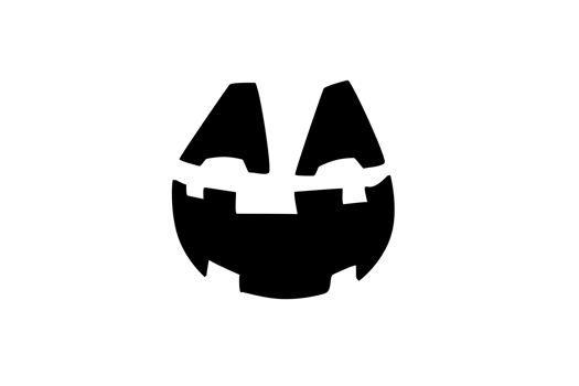 On Halloween, pumpkins glow transparently against the clear background. png