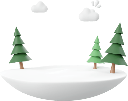 Christmas podium island, Christmas theme elements 3d illustration png