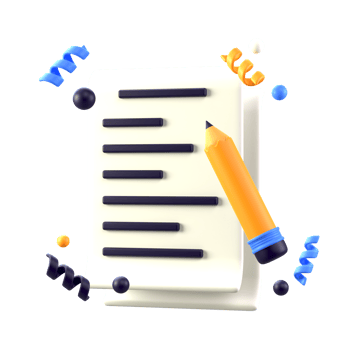 Planning or notepad icon 3d in transparent PNG