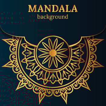Luxury mandala background with golden arabesque pattern Arabic Islamic east style. Decorative mandala for print, poster, cover, brochure, flyer, banner, and your desired ideas. Mandala for Henna vector