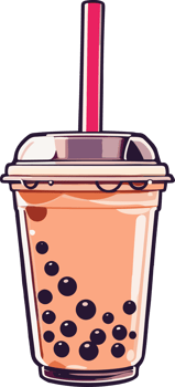 Sipping Delight Discovering the Joy of Bubble Tea AI Generative png