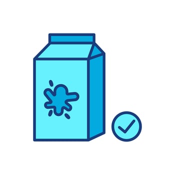 Vector Milk icon,Milk container,Milk flat illustration isolated on white background. Symbol sign icon vector illustration