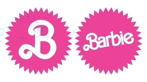 Barbie pink vintage logo vector illustration
