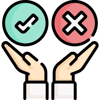 Decision making illustration design png
