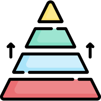 Pyramid chart illustration design png