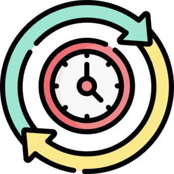 Time management illustration design png