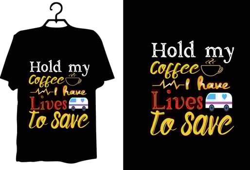 Nurse t shirt design vector